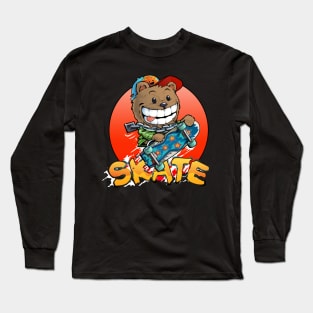 Skate bear Long Sleeve T-Shirt